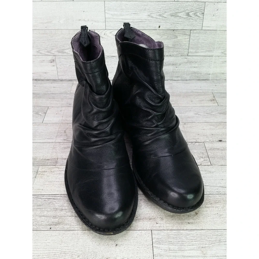Womens Dansko Arisa Nappa Black Wedge Ankle Boots EU 39 Size 8.5-9 Shoes Booties